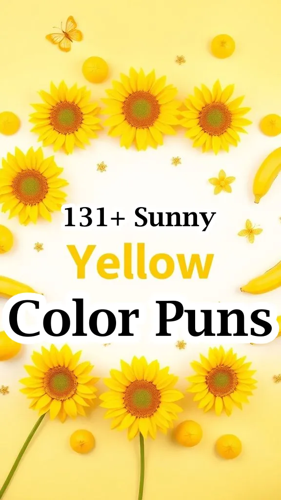 Sunny Yellow Color Puns That will Brighten Your Day and Tickle Your Funny Bone