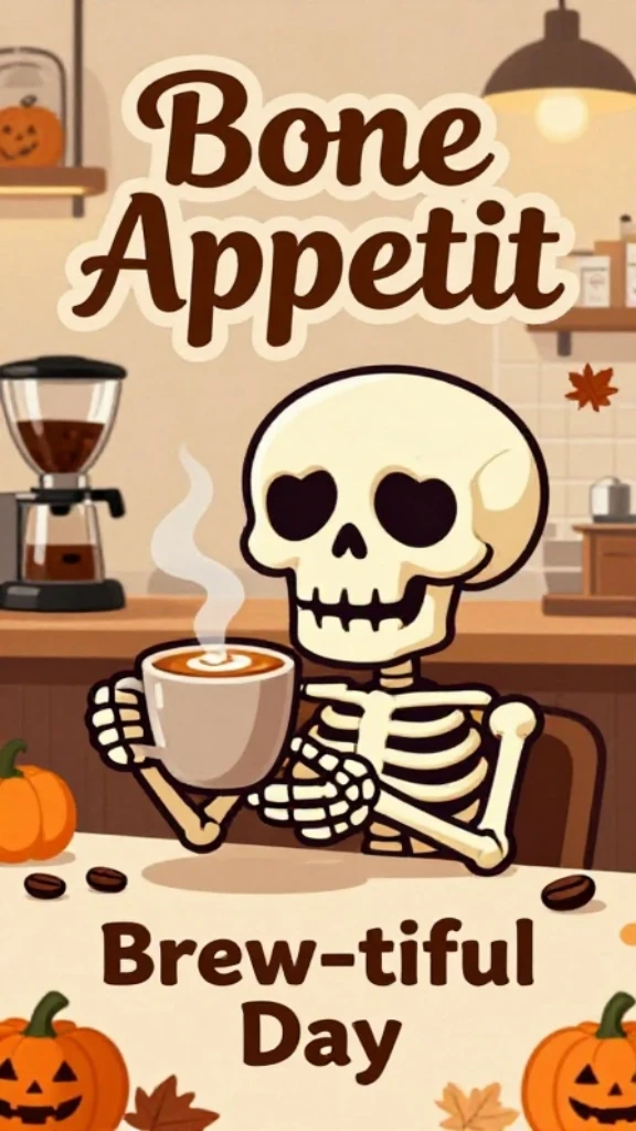 Bone-Chilling Skeleton Coffee Puns to Brew Up Some Laughs